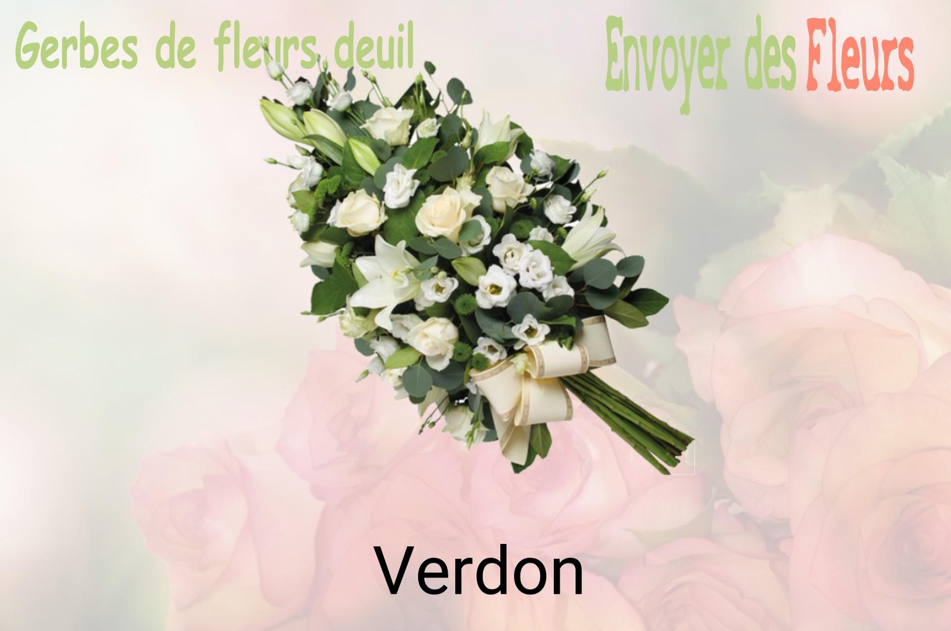 Gerbe de fleurs de deuil livrée à Verdon